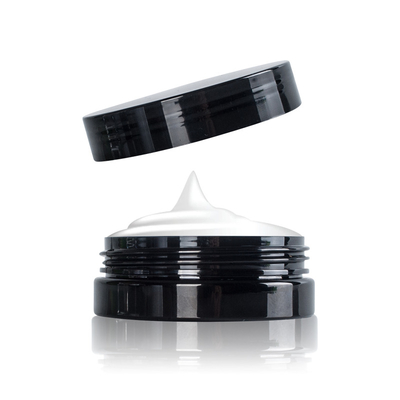 Plastic Cosmetic Container Cream Jar 4oz 8oz 16oz Makeup Beauty Body Cream Jar Cosmetic Plastic Container With Lid Black White