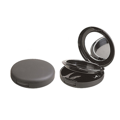 Cheap Recycled Materials 59mm Casserole Two Layer Empty To Blush Matte Black Compact Case With Mirror Cosmetic Packaging